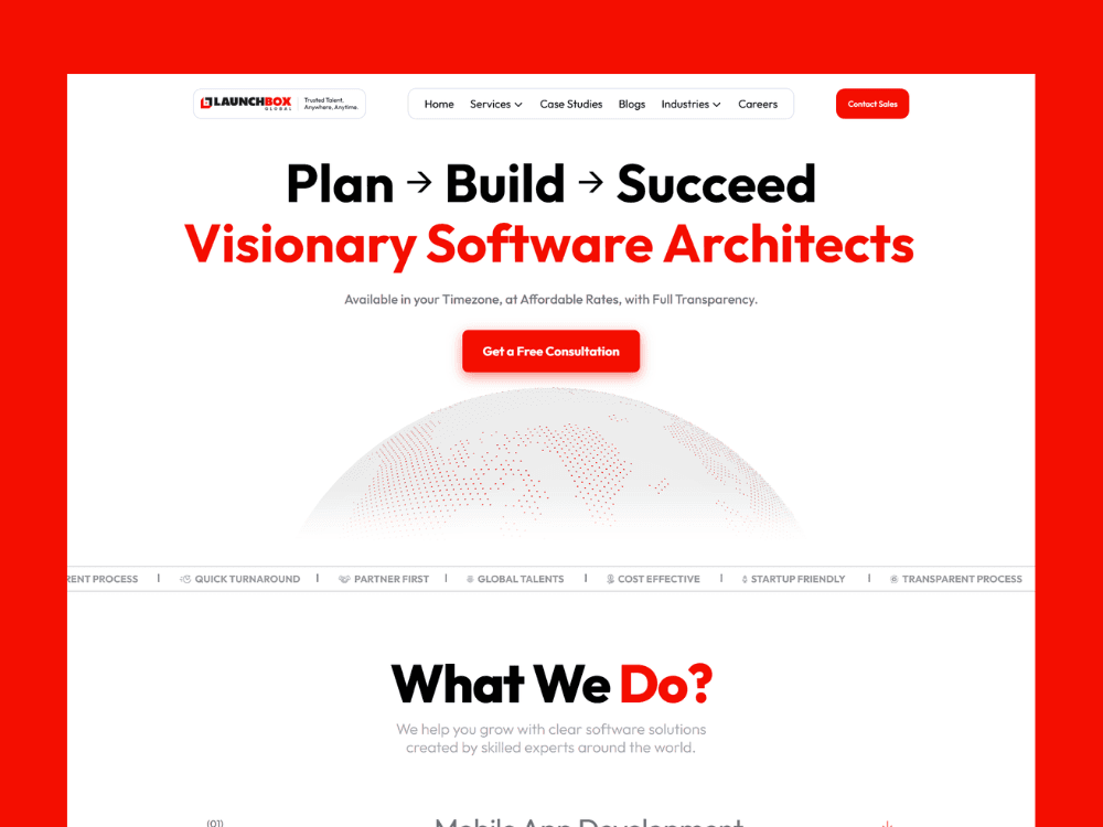 LaunchBox Global - Website project preview